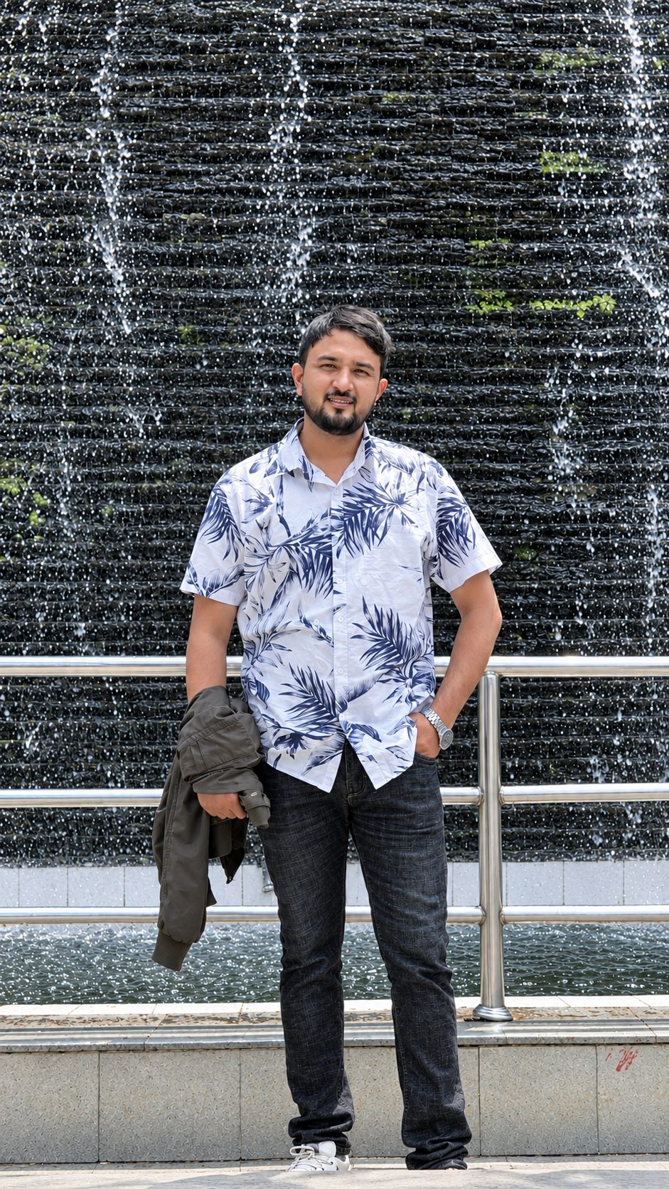 Krishna Giri outdoors, casual portrait